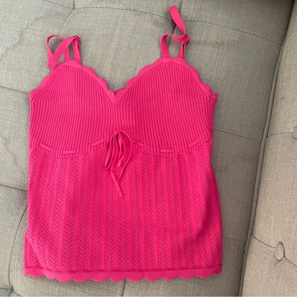 NWT Aritzia Wilfred Soloist Top Size Small Bright Rose Sweetheart knit top - Picture 13 of 13